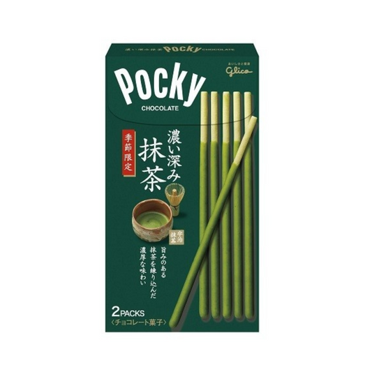 (Pocky (rusk covered with rich matcha flavoured cream)