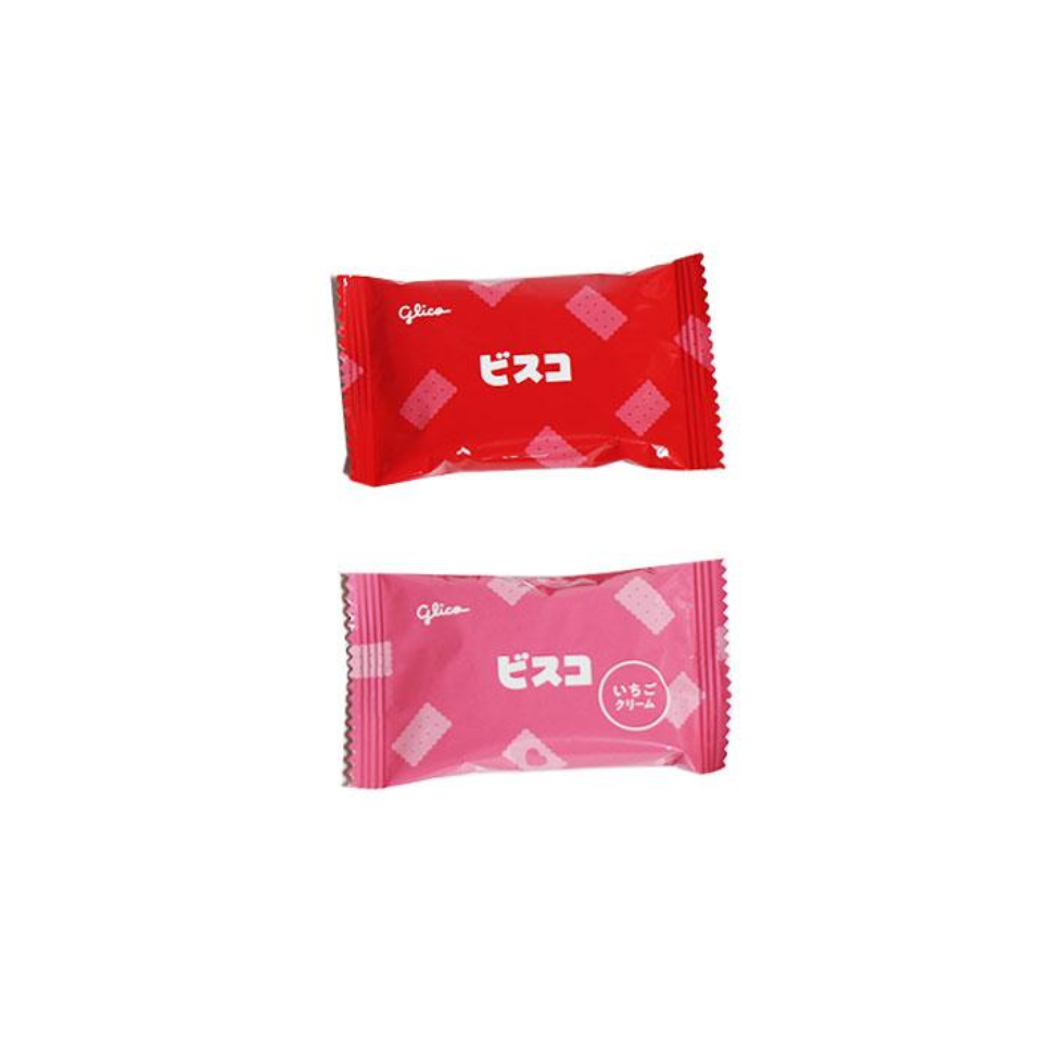 Bisco (biscuit filled with milk cream and strawberries) large bag