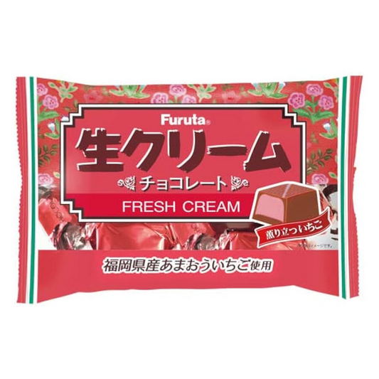 Fresh cream chocolate with strawberry flavour